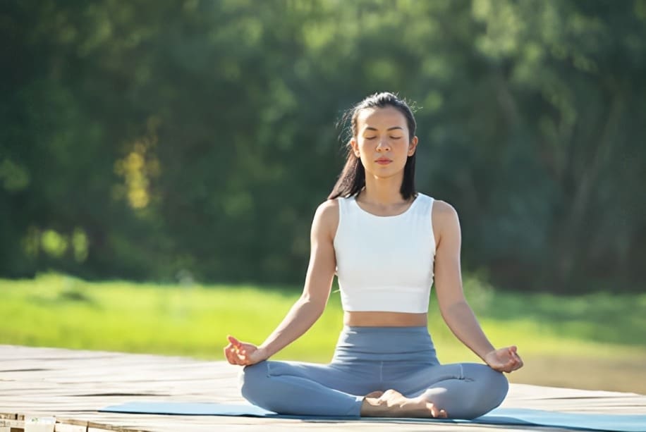 Meditation can help with stress management